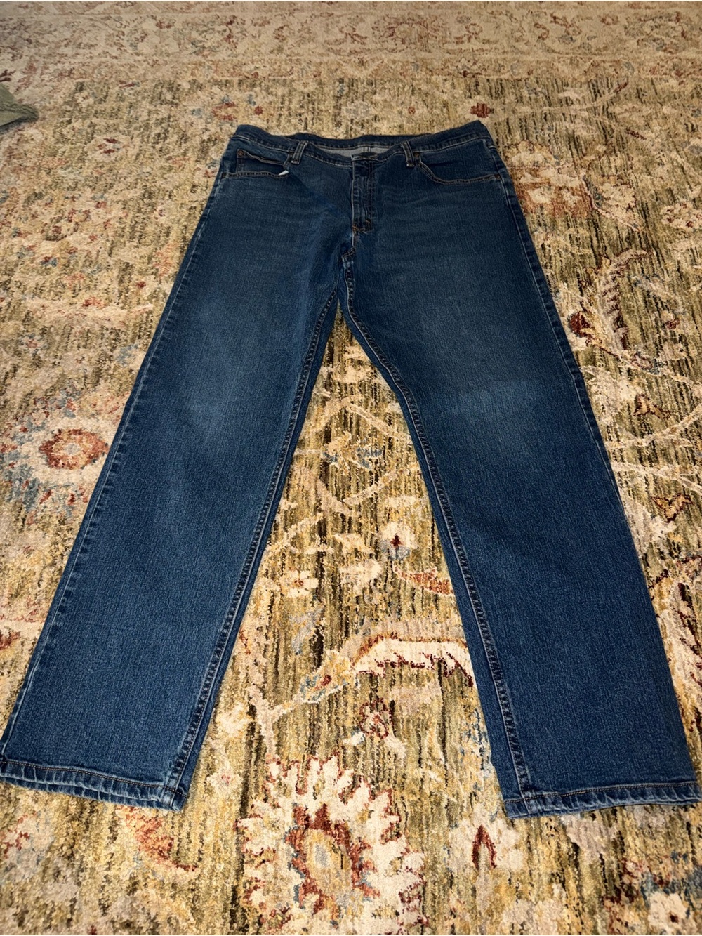 Wrangler Men's Dark Blue Straight Jeans